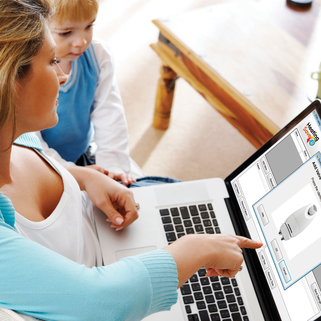 Heating Save app with charts of energy consumption and costs